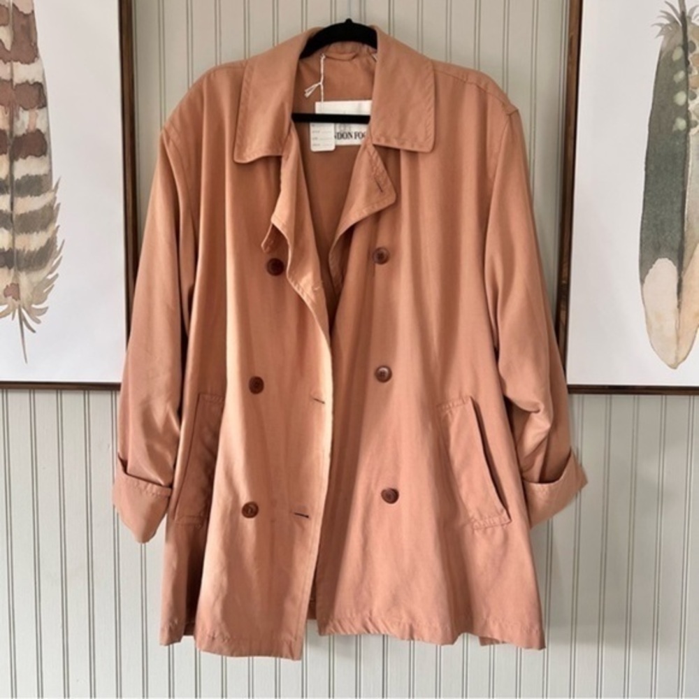 London Fog Camel Double-Breasted Trench Coat